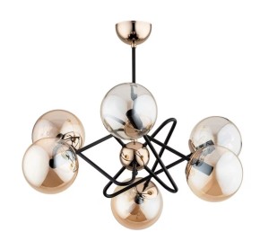 Lampa wisząca 6-punktowa VIRGINIA GOLD ZŁOTA