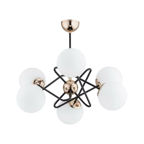 Lampa wisząca 6-punktowa VIRGINIA GOLD WHITE