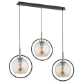 Lampa wisząca 3-punktowa RING SELDI czarny/złoty