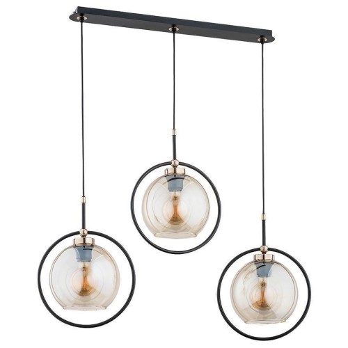 Lampa wisząca 3-punktowa RING SELDI czarny/złoty