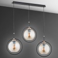 Lampa wisząca 3-punktowa RING SELDI czarny/złoty