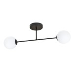 Lampa sufitowa ROMA 2 BLACK/OPAL