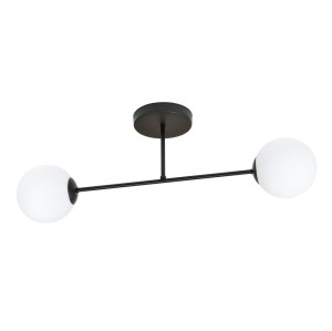 Lampa sufitowa ROMA 2 BLACK/OPAL