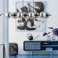 Lampa wisząca RORY 8 BLACK/GRAFIT