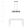 Lampa wisząca RORY 6 BLACK/GRAFIT