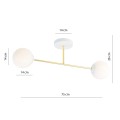 Lampa sufitowa MAGNUM 2 WHITE/OPAL
