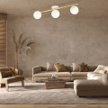Lampa sufitowa SPLENDI złota 3 WHITE/OPAL