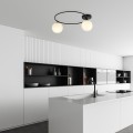 Lampa sufitowa SOPRA 2 BLACK/OPAL