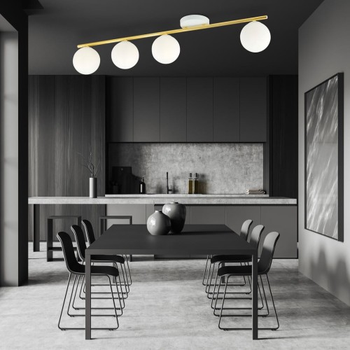 Lampa sufitowa MONZA 4 WHITE/OPAL