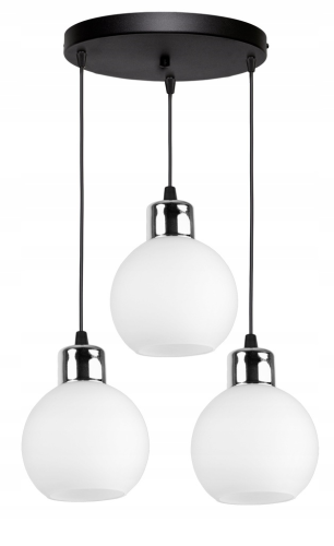 Lampa Listwa Szklane białe Kule WHITE GLASS #538 