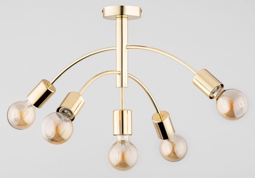 Lampa sufitowa krótka 5-punktowa ARINI ZŁOTO GOLD