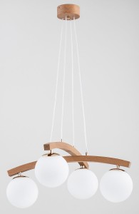 Lampa wisząca 4-punktowy MIKSER DREWNO