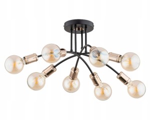 Lampa sufitowa Industrial 8-punktowa LANTI czarny