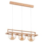 Lampa wisząca 3-punktowa FRIF DREWNO