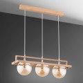 Lampa wisząca 3-punktowa FRIF DREWNO