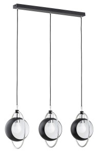 Lampa wisząca 3-punktowa OLIMPIA BLACK SILVER