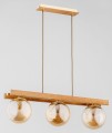 Lampa wisząca 3-punktowa MEGI DREWNO