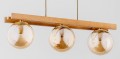 Lampa wisząca 3-punktowa MEGI DREWNO