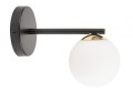Kinkiet z mlecznym kloszem Piano czarny