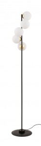Lampa podłogowa Piano czarny/mleczne klosze