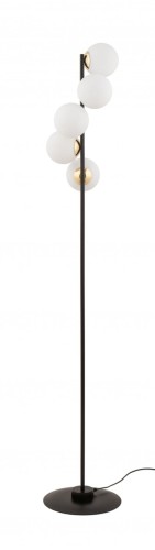 Lampa podłogowa Piano czarny/mleczne klosze