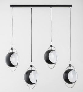 Lampa wisząca 4-punktowa OLIMPIA BLACK SILVER