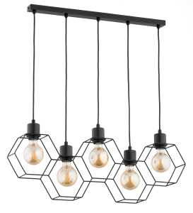 Lampa wisząca 5-punktowa KOMBI BLACK