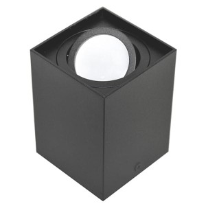 Lampa Natynkowa CORONA prostokąt czarna 1xGU10 bez żarówki BOWI 