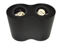Lampa Natynkowa SIROCO TUBA PODWÓJNA czarna 2xGU10 bez żarówek ruchoma BOWI 