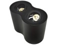 Lampa Natynkowa SIROCO TUBA PODWÓJNA czarna 2xGU10 bez żarówek ruchoma BOWI 