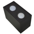 Lampa Natynkowa SIROCO PROSTOKĄT PODWÓJNY czarna 2xGU10 bez żarówek ruchoma BOWI 