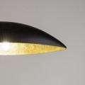 Lampa wisząca z kompozytu mineralnego Gondola M czarny/złoty