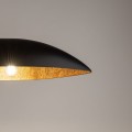 Lampa wisząca z kompozytu mineralnego Gondola M czarny/miedziany