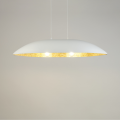 Lampa wisząca z kompozytu mineralnego Gondola M biały/złoty