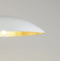 Lampa wisząca z kompozytu mineralnego Gondola M biały/złoty