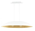 Lampa wisząca z kompozytu mineralnego Gondola M biały/złoty