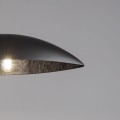 Lampa wisząca z kompozytu mineralnego Gondola M srebrny/czarny