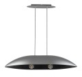 Lampa wisząca z kompozytu mineralnego Gondola M srebrny/czarny