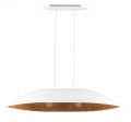 Lampa wisząca z kompozytu mineralnego Gondola M biały/miedziany