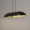 Lampa wisząca z kompozytu mineralnego Gondola L czarny/złoty