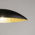Lampa wisząca z kompozytu mineralnego Gondola L czarny/złoty