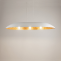 Lampa wisząca z kompozytu mineralnego Gondola L biały/miedziany