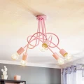 Lampa sufitowa 5-punktowa TANGO RÓŻOWA