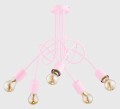 Lampa sufitowa 5-punktowa TANGO RÓŻOWA