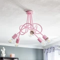 Lampa sufitowa 5-punktowa TANGO RÓŻOWA
