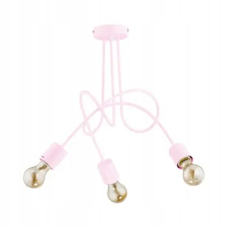 Lampa sufitowa 3-punktowa TANGO RÓŻOWA