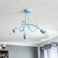 Lampa sufitowa 3-punktowa TANGO NIEBIESKA