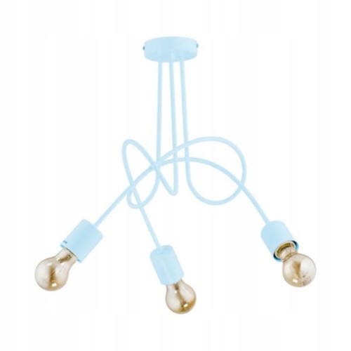 Lampa sufitowa 3-punktowa TANGO NIEBIESKA