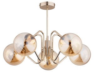 Żyrandol Yuma 5-punktowy złoty gold 