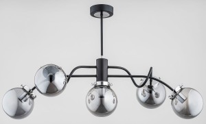 Lampa wisząca 5-punktowa GILDA czarna/chrom